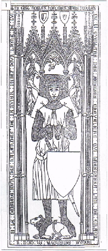 Ill. n° 1. Dalle de Nicolas des Armoises, mort en 1303