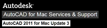AutoDesk AutoCAD 2011 MacOS X for Mac