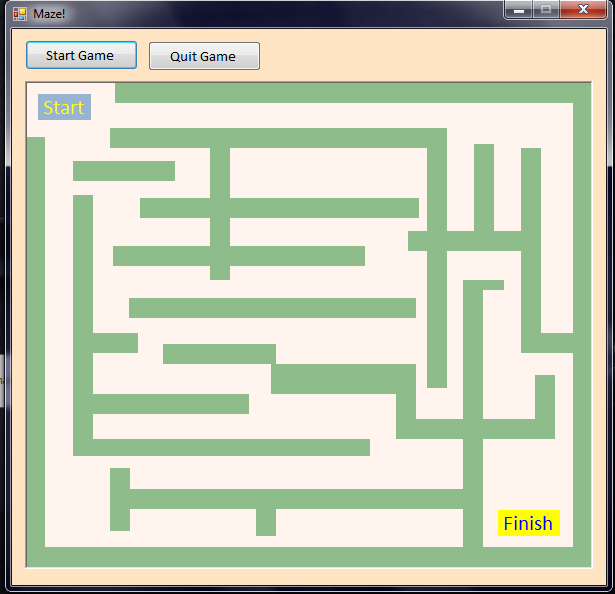 Visual Basic Code Maze Game