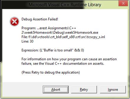 my error message